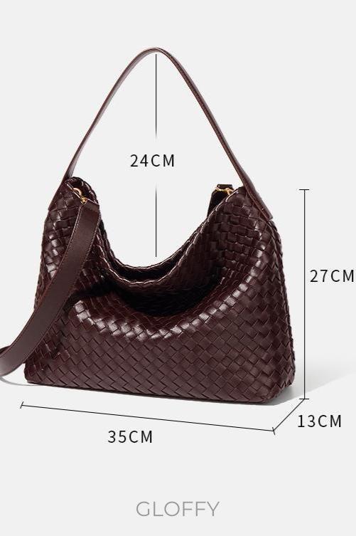 Ardena Örgü Desenli Büyük Omuz Çantası