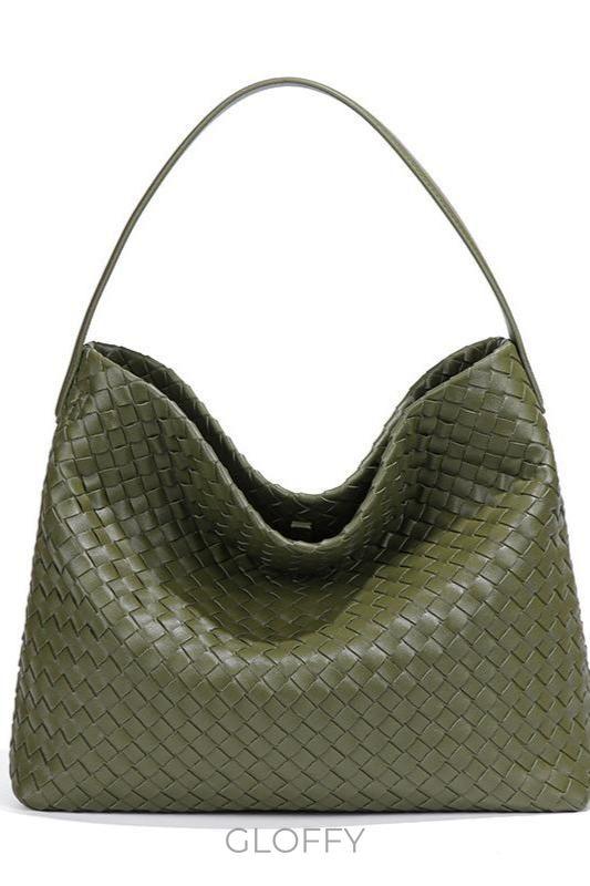 Ardena Örgü Desenli Büyük Omuz Çantası