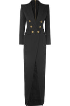 Simona Tuxedo Uzun Blazer Elbise