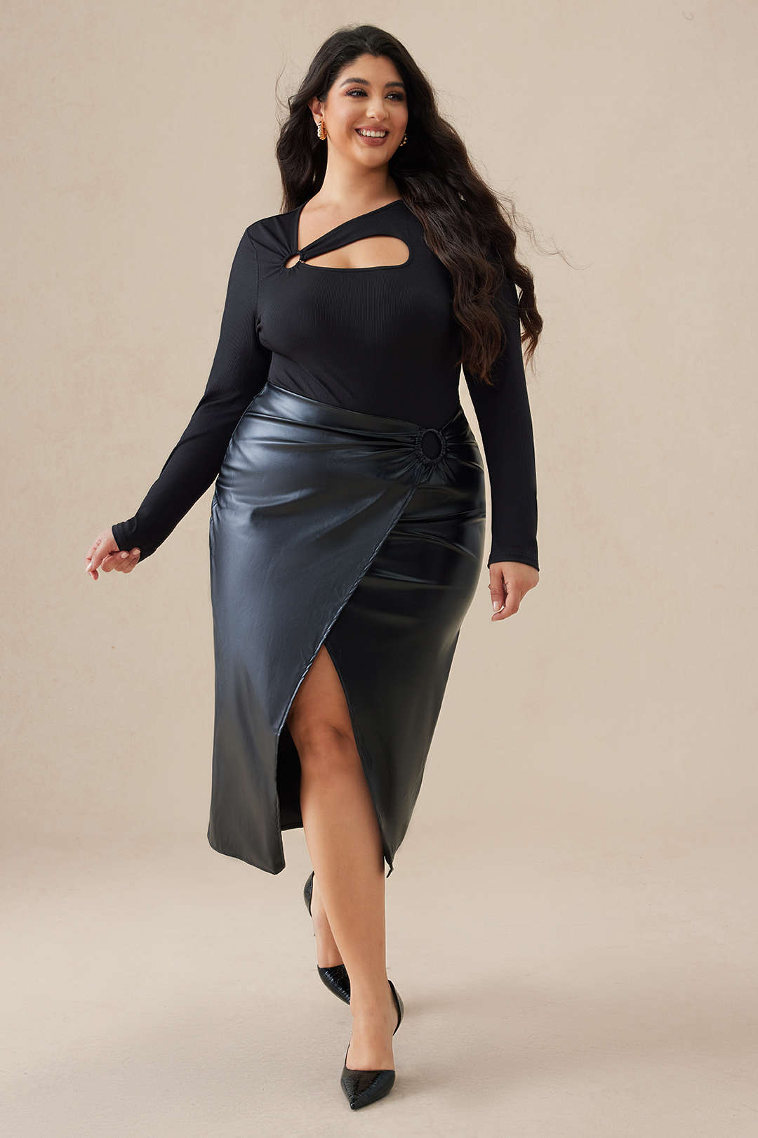 Shapewear büyük Beden Düğüm Bodysuit