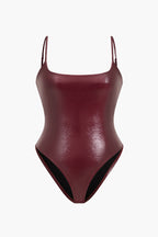 Shapewear büyük Beden Deri Bodysuit