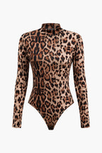 Shapewear leopar Desenli Bodysuit
