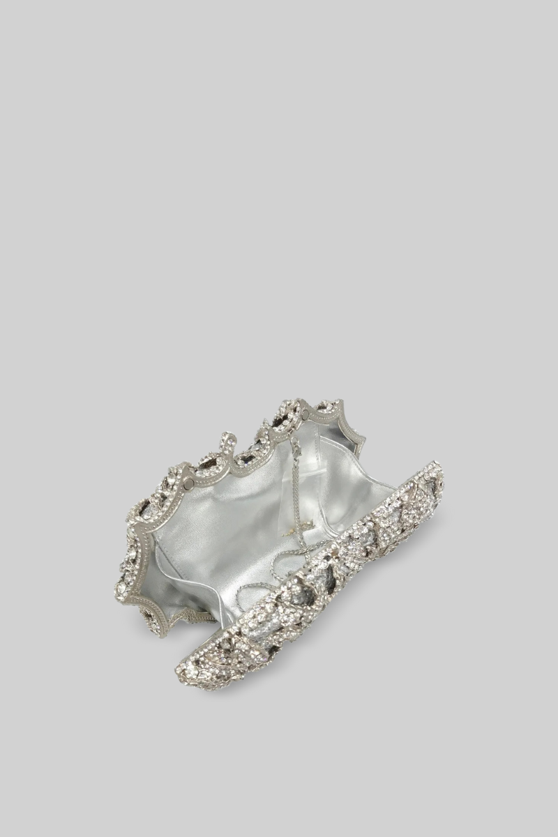 Kristal süslemeli Clutch Çanta