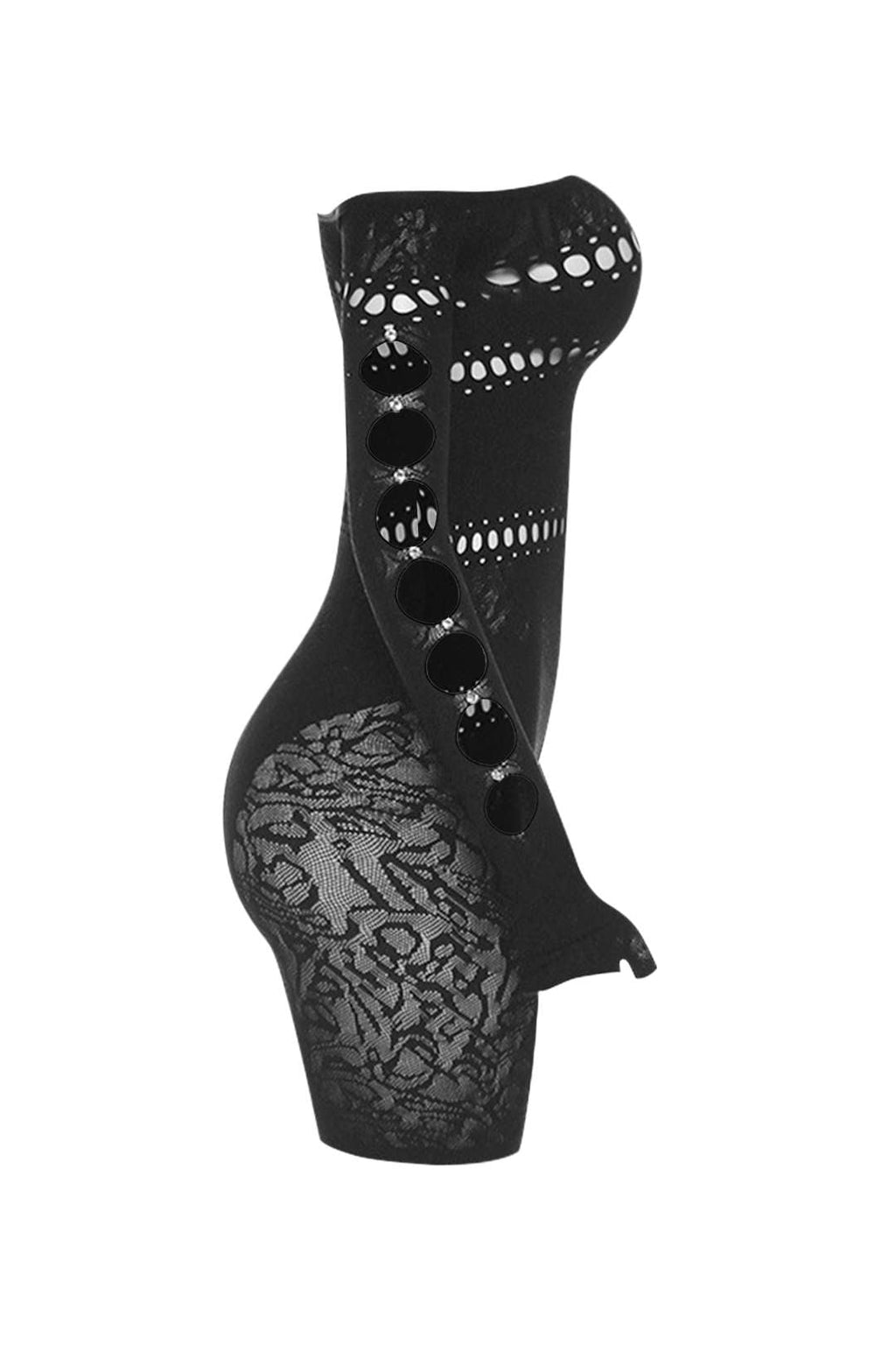 Tek Omuzlu Dantelli Tulum