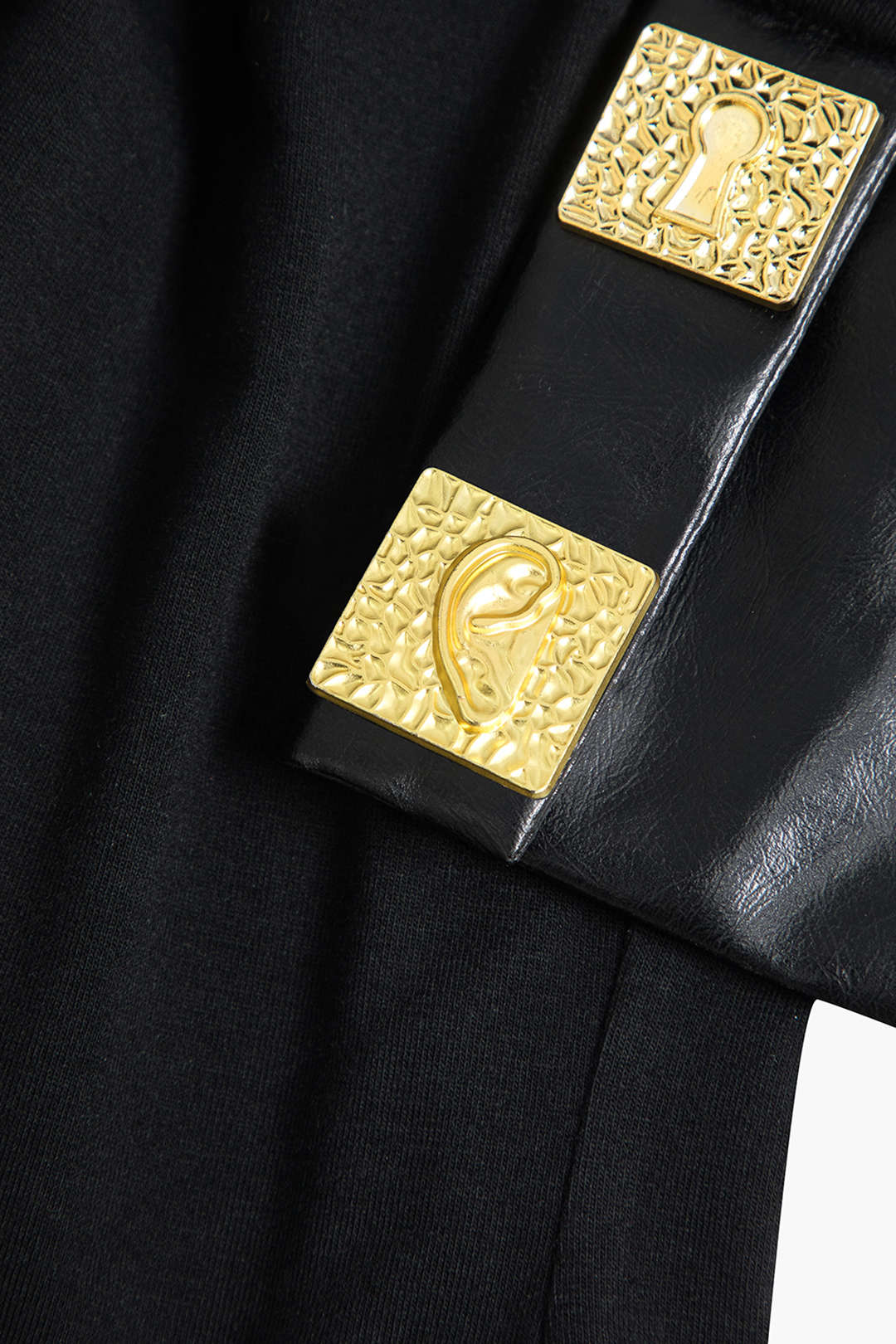 Shapewear deri Düğmeli Bodysuit