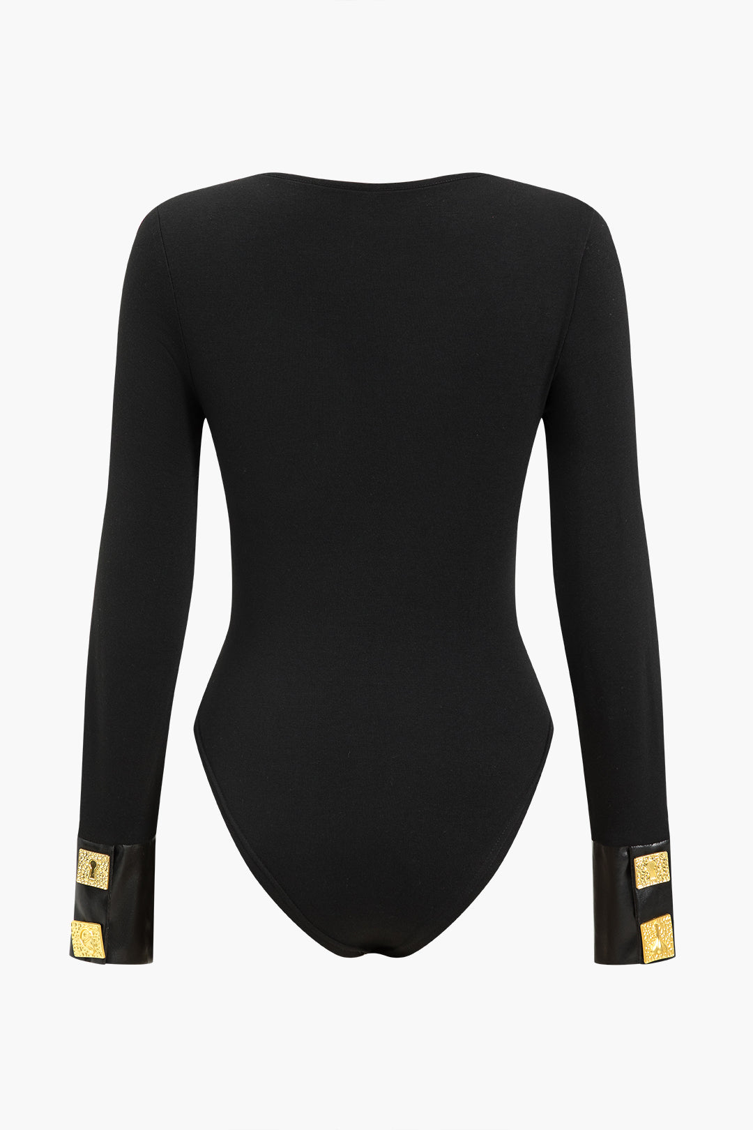 Shapewear deri Düğmeli Bodysuit