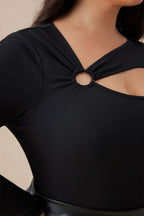 Shapewear büyük Beden Düğüm Bodysuit