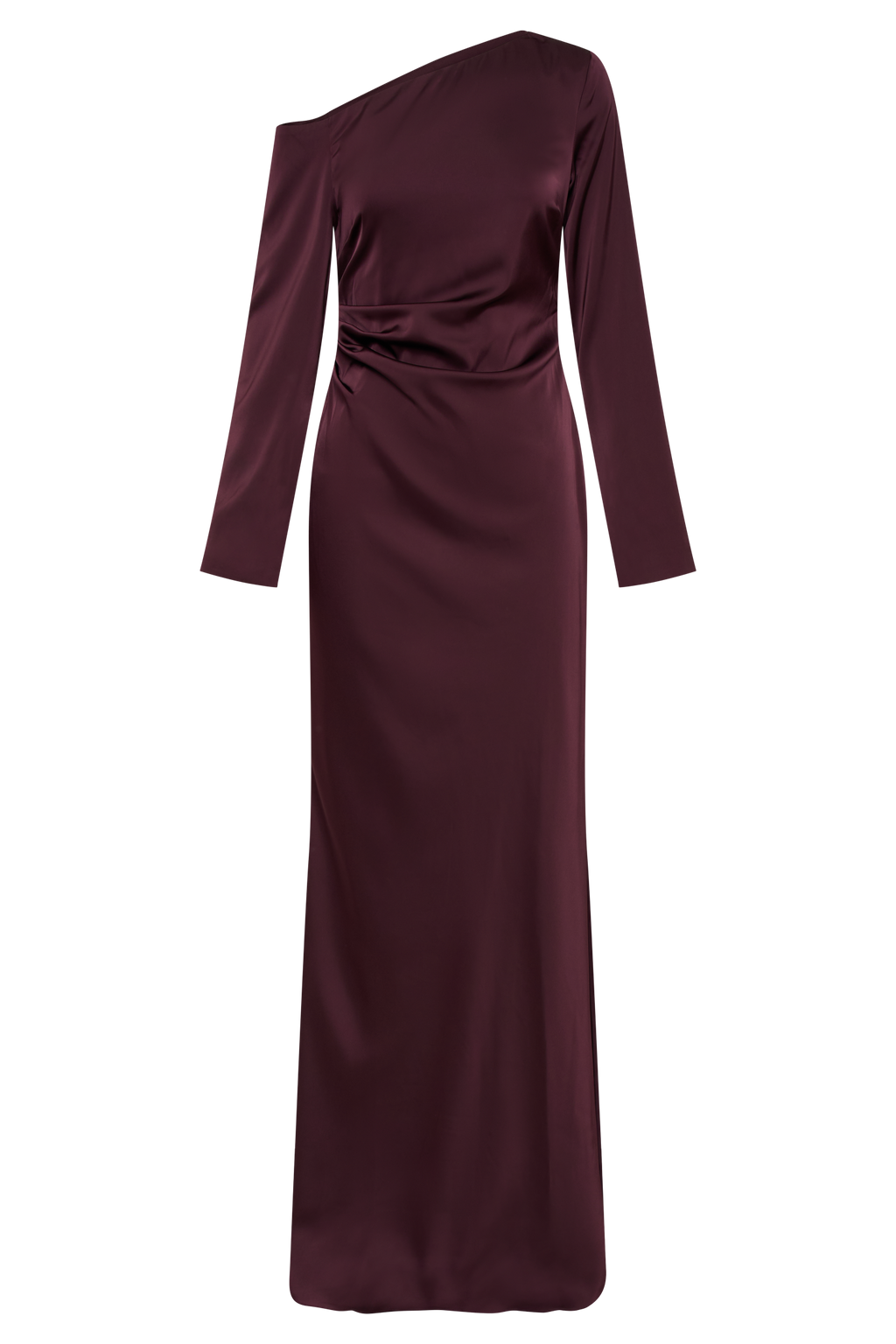 ROF Avery Uzun Kollu Maxi Elbise - Mürdüm