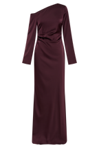ROF Avery Uzun Kollu Maxi Elbise - Mürdüm