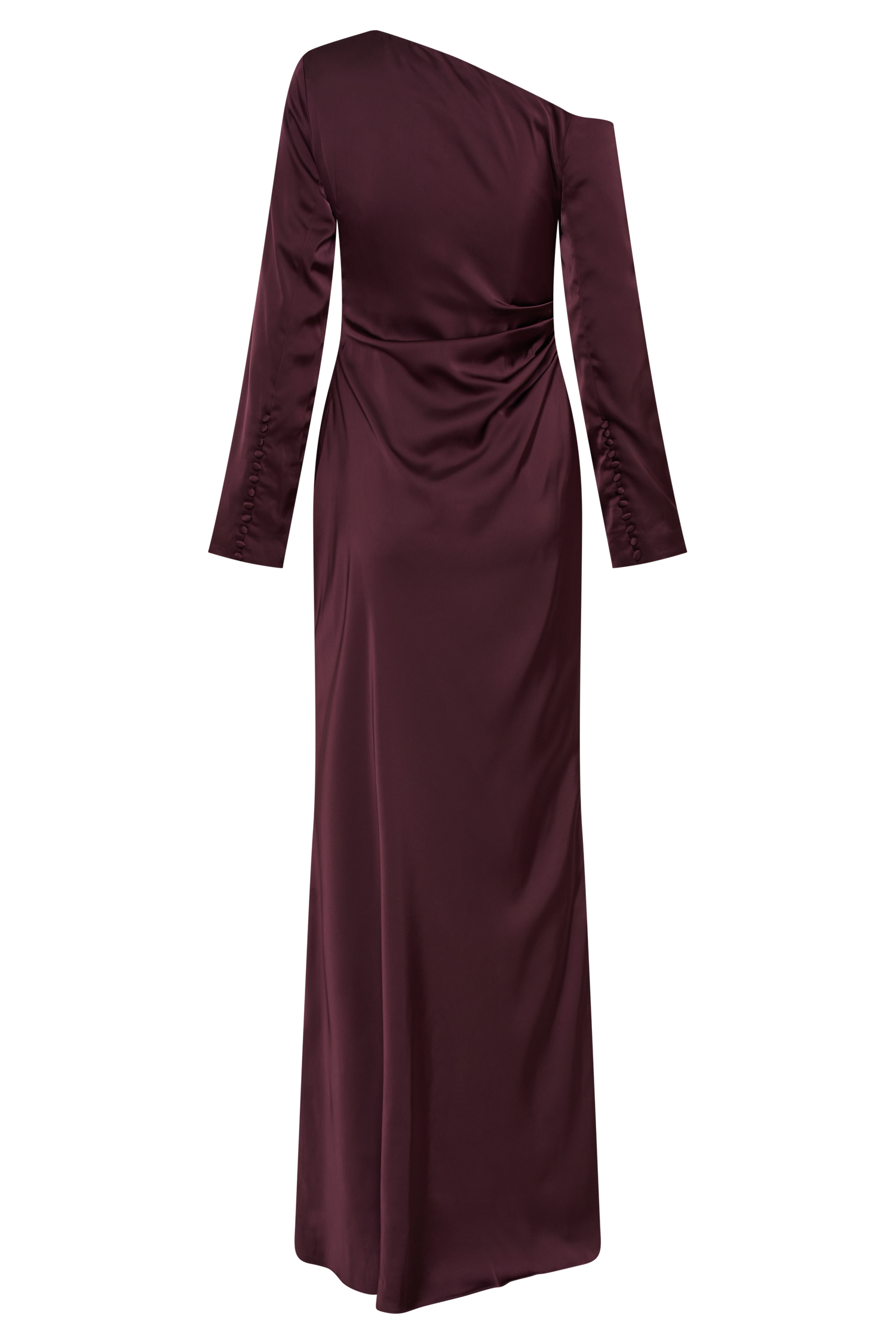 ROF Avery Uzun Kollu Maxi Elbise - Mürdüm