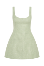 ROF Beth Tüvit Mini Elbise - Pastel Yeşil