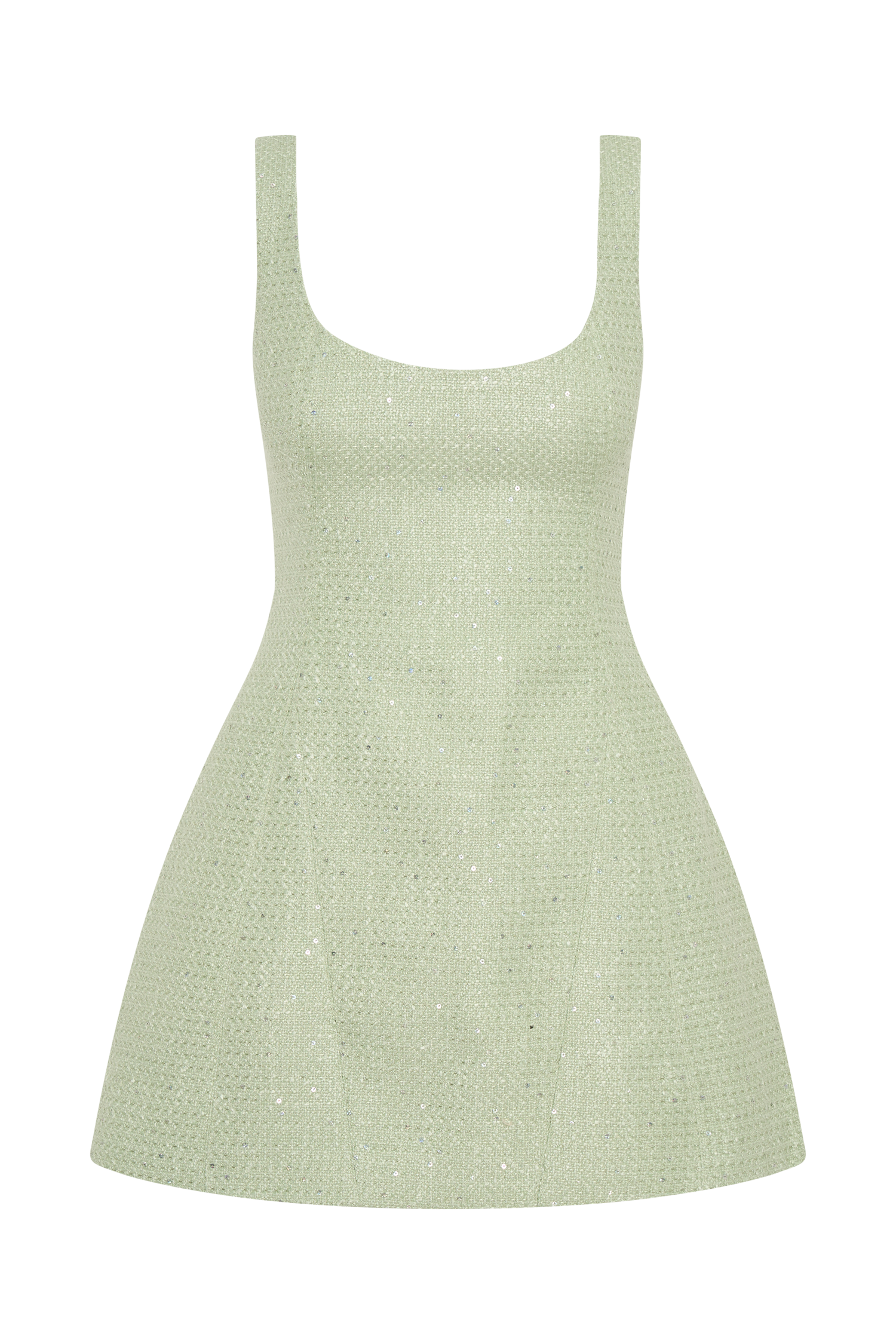 ROF Beth Tüvit Mini Elbise - Pastel Yeşil