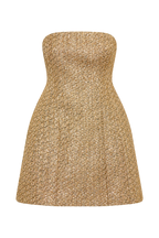 ROF Gala Straplez Tüvit Mini Elbise - Gold