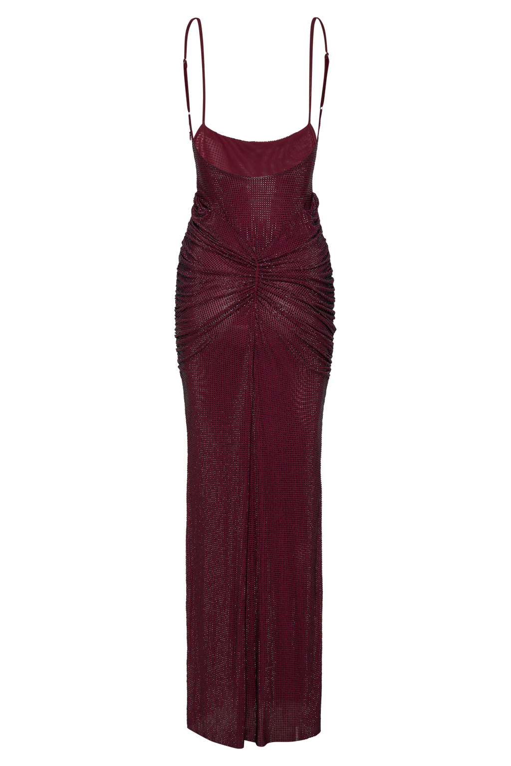 ROF Roisin Diamante Saten Maxi Elbise - Maun