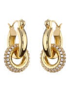 Cilalı Çift Halka Küpe