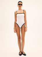 Kontrast Bağlamalı Basic Tek Parça Mayo