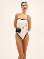 Kontrast Bağlamalı Basic Tek Parça Mayo