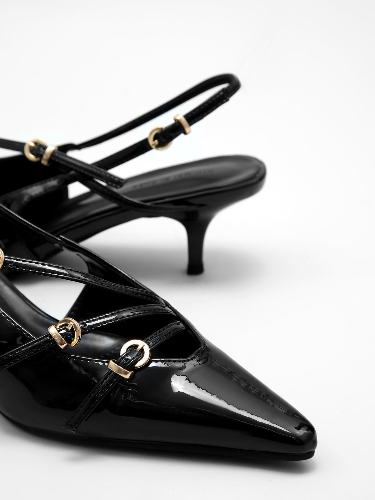 Kare Burun Stiletto Topuk Tokalı Ayakkabılar