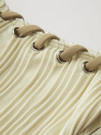 Grommet Bağcıklı Dantelli Bikini Takımı