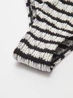 Çizgili Halter Çıkarılabilir Pedli Bikini Takımları