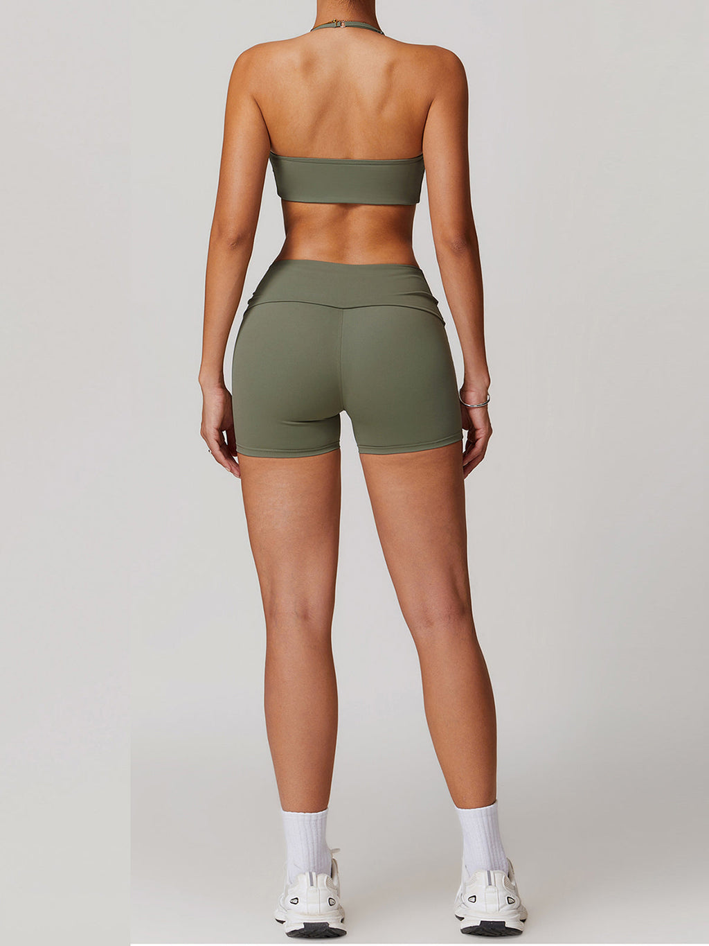 Halter Skinny Çabuk Kuruyan Şort Takımı