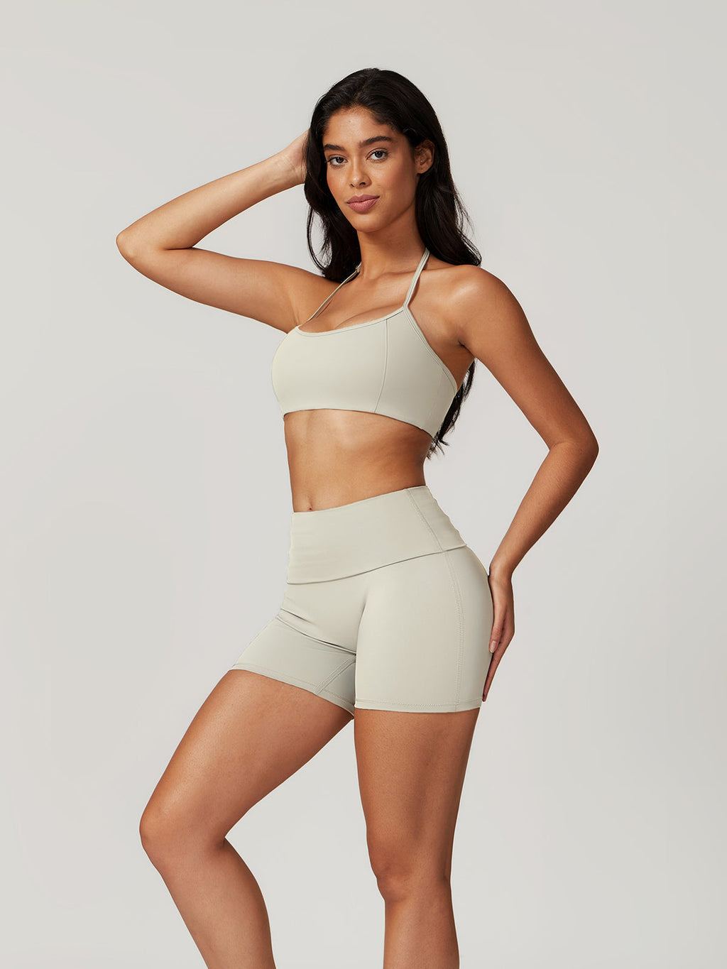 Halter Skinny Çabuk Kuruyan Şort Takımı