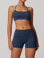 Halter Skinny Çabuk Kuruyan Şort Takımı