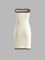 Dantel Bağcıklı Sarma Kazak Kemer Elbisesi