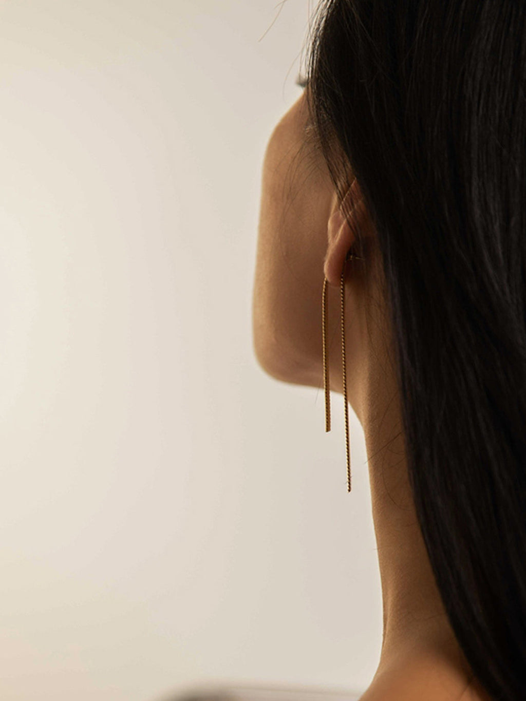 Altın Yılan Zincir Püskül Küpe