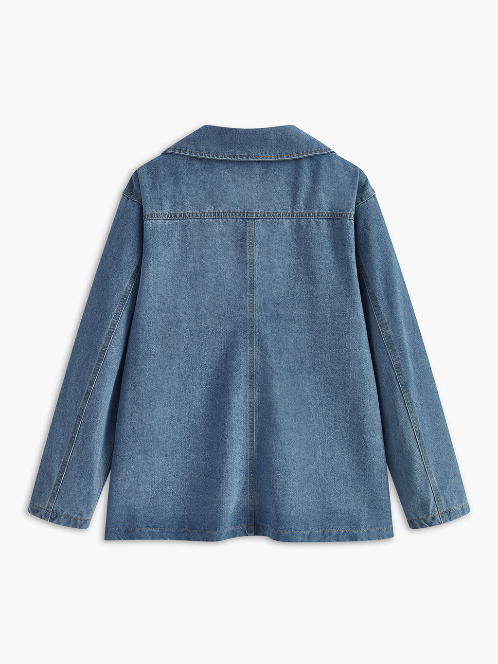 Yaka Detaylı Kargo Denim Ceket