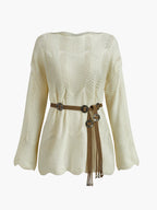 Düz Dalga Kesimli Kemerli Kazak