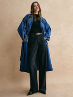 Pamuk Kemerli Denim Trençkot