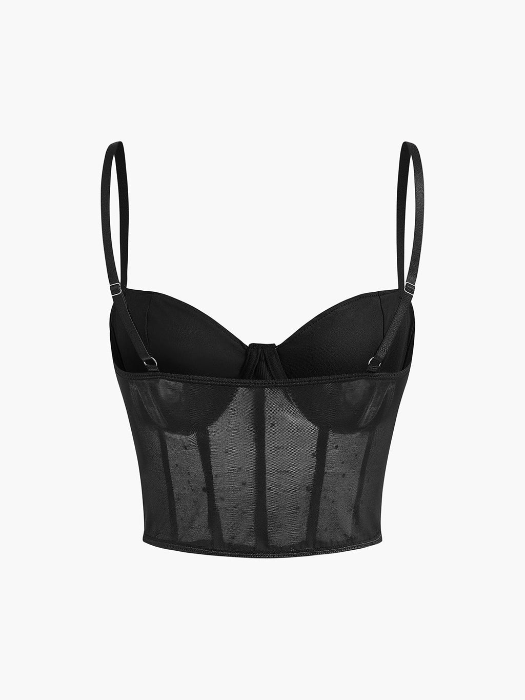 Mesh Polka Dot Corset Top