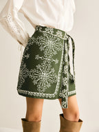 Boheme Desenli Kemerli Etek