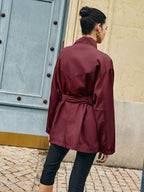 Retro Asemantik Kemerli Trençkot