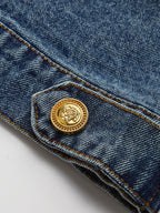 Kadife Panelli Denim Ceket