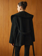 Büyük Yaka Kemerli Palto