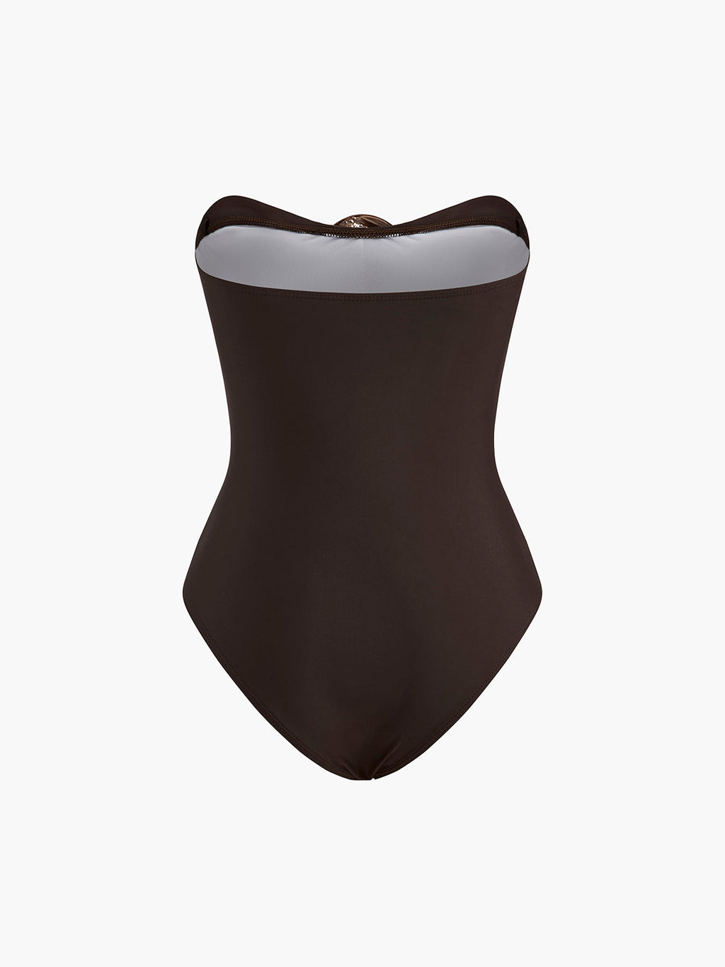 Şık Metal Detaylı Dönme Öntekli Tek Parça Mayo