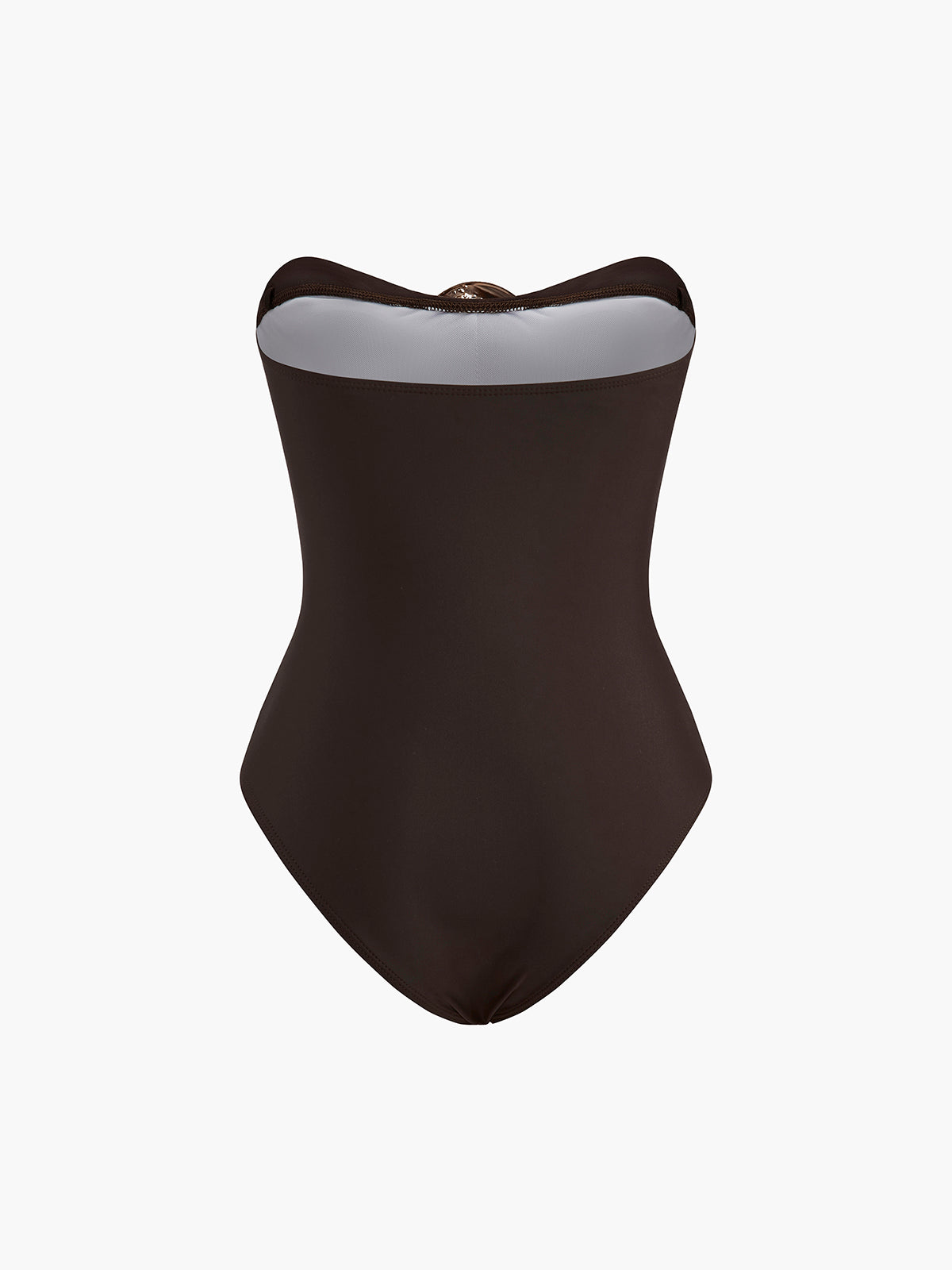 Şık Metal Detaylı Dönme Öntekli Tek Parça Mayo