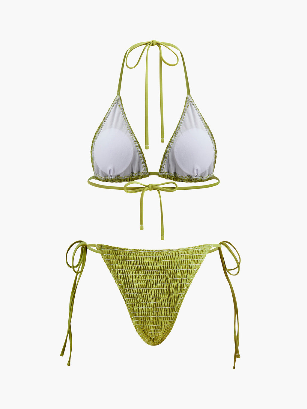 Şık Gipe Üçgen Bikini Şık Bağlama Askılarıyla