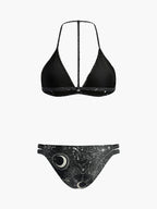Gökyüzü Temalı Halter Bikini Takımı