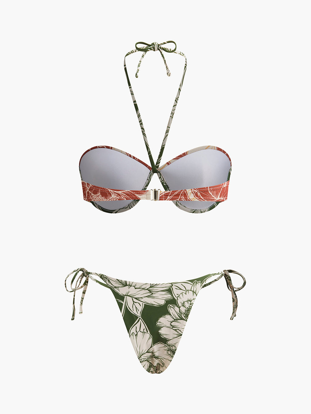 Şirin Çiçek Desenli Bikini Takımı ile Sevimli Bağlamalı Etek