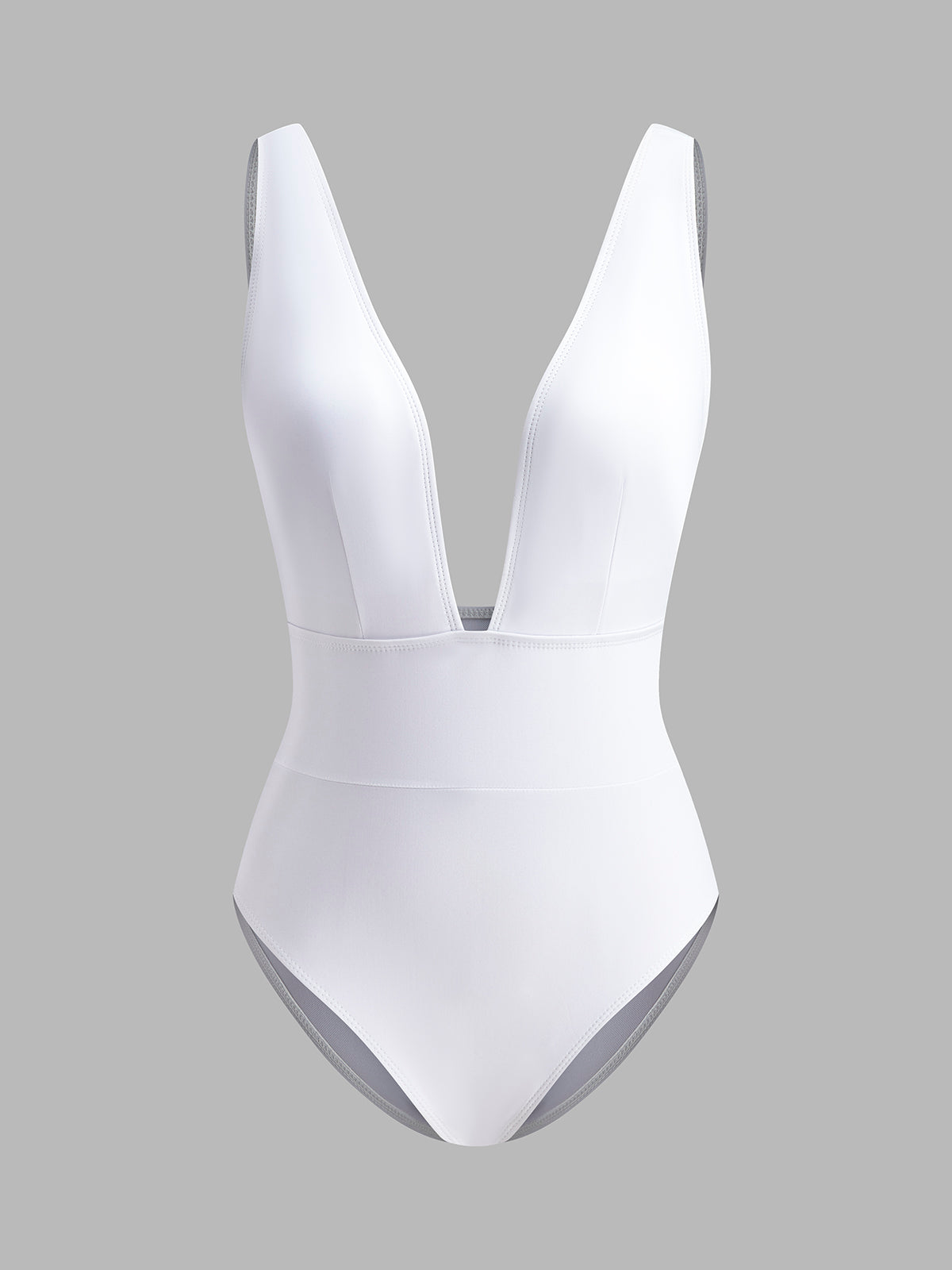 Çarpıcı Plaj Görünümü için Sıcak Derin V Yırtmaçlı Tek Parça Mayo