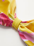 Çiçek Desenli Jarse Bikini Takımı - Yaz Stilini Kucaklayın!