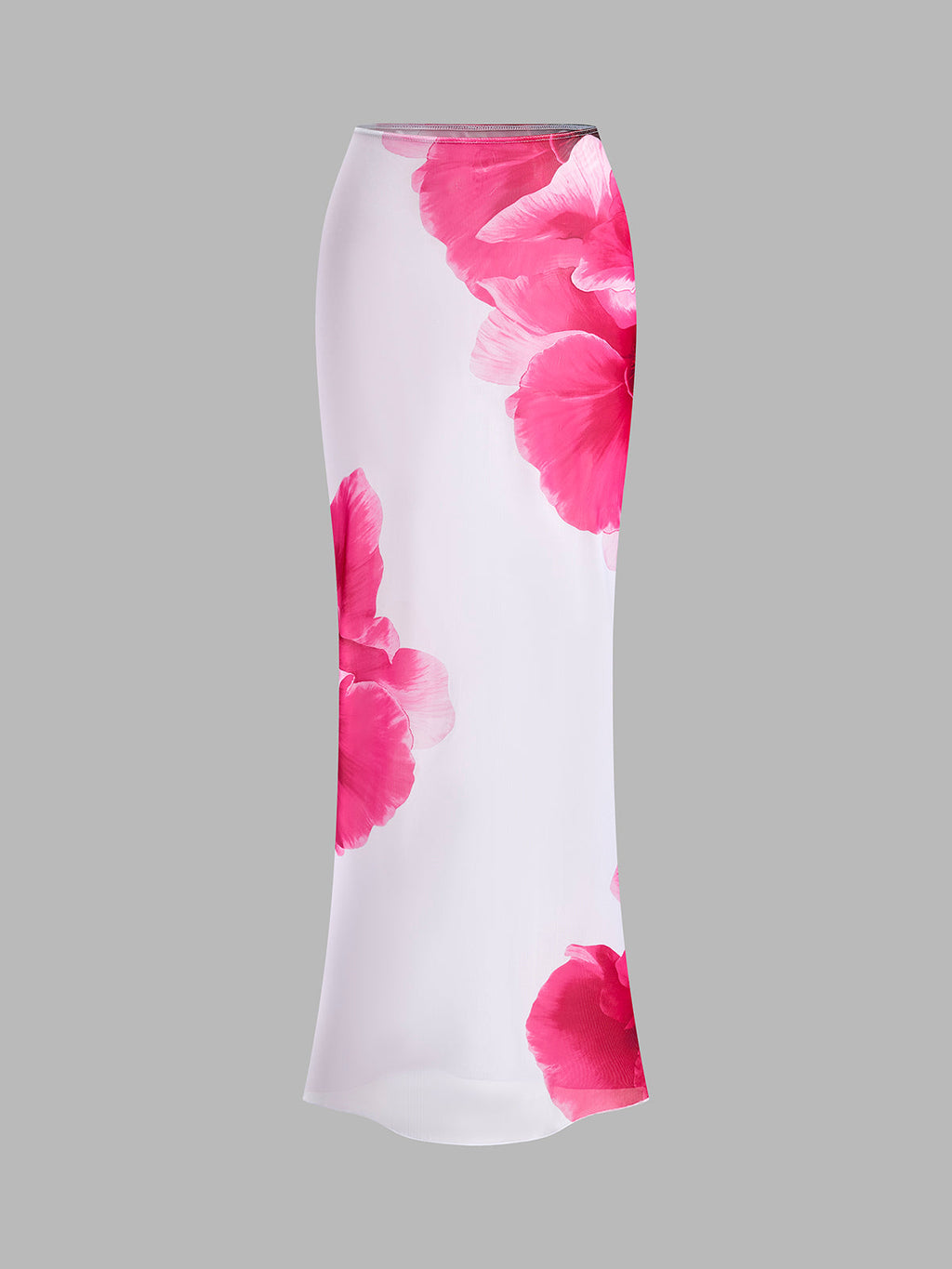 Cazip Çiçekli Bikini Seti, Şeffaf Etek ile Birlikte