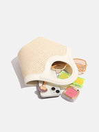 Şık İvory Yuvarlak İpli Çanta