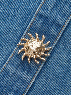 Şık Bir Görünüm İçin Stil Sahibi Denim Panel Kontrast Askılı Korse Üst
