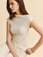 Şık Dokulu Bluz ve Rahat Geniş Paçalı Pantolon Takımı