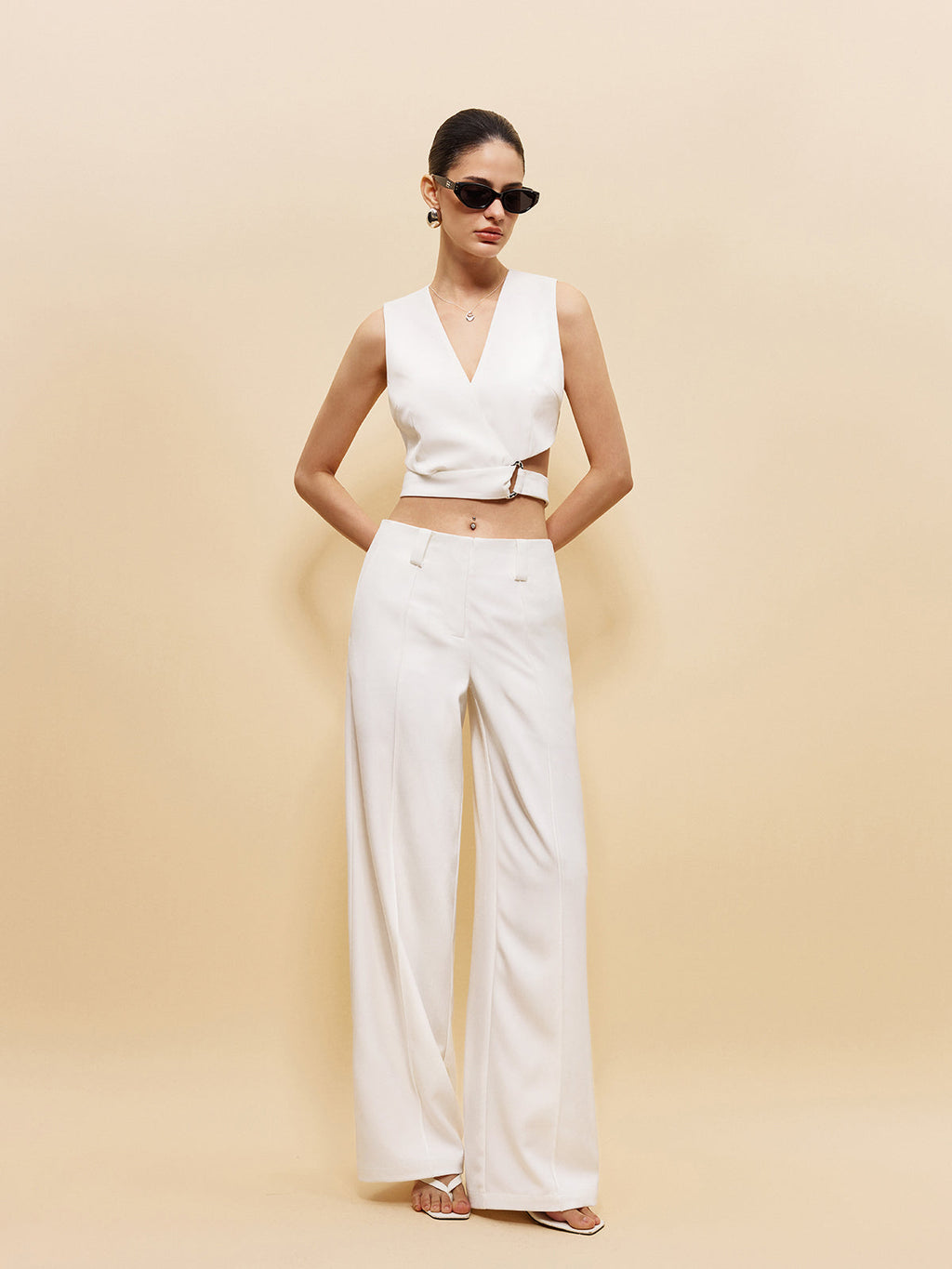 Cep detaylı Rahat Orta Bel Pantolon - Kemer Gerekmiyor!