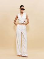 Cep detaylı Rahat Orta Bel Pantolon - Kemer Gerekmiyor!